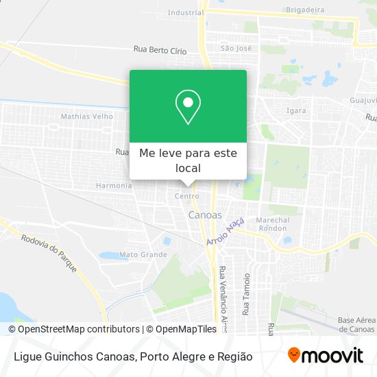 Ligue Guinchos Canoas mapa