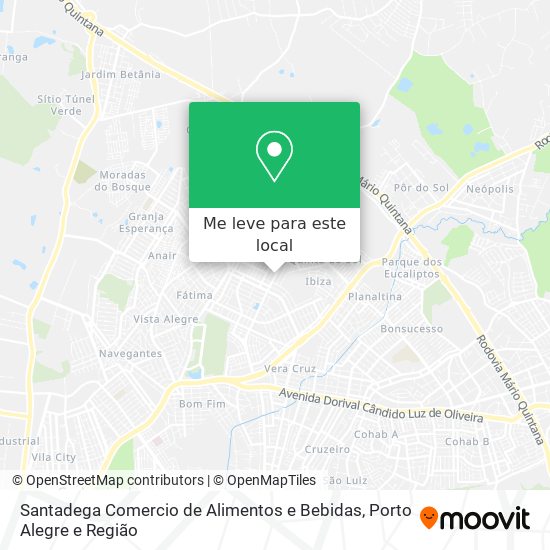 Santadega Comercio de Alimentos e Bebidas mapa