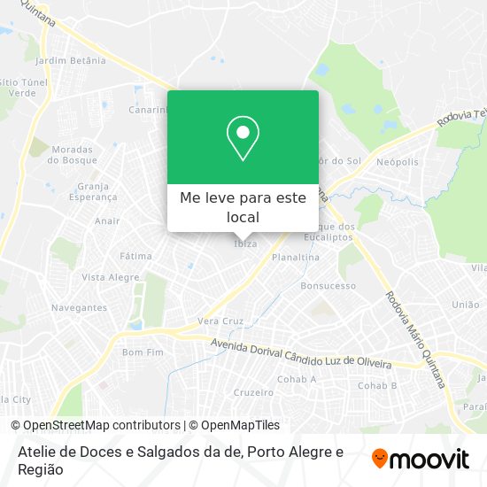 Atelie de Doces e Salgados da de mapa