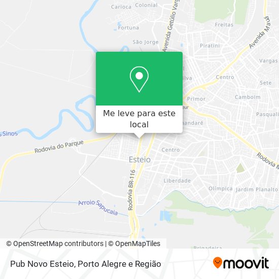 Pub Novo Esteio mapa