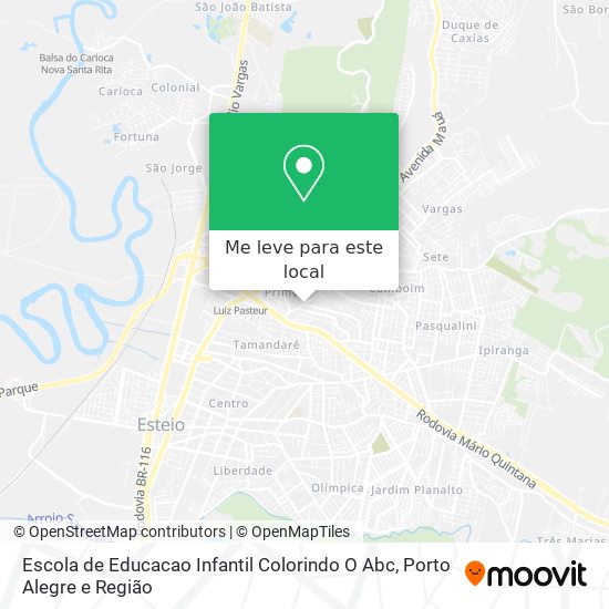 Escola de Educacao Infantil Colorindo O Abc mapa