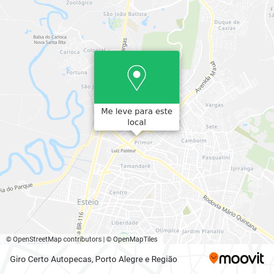 Giro Certo Autopecas mapa