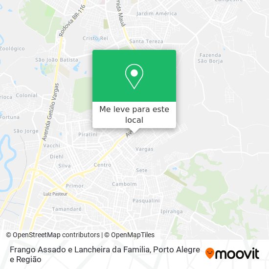 Frango Assado e Lancheira da Familia mapa