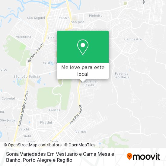 Sonia Variedades Em Vestuario e Cama Mesa e Banho mapa