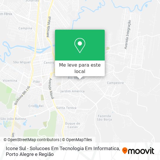 Icone Sul - Solucoes Em Tecnologia Em Informatica mapa