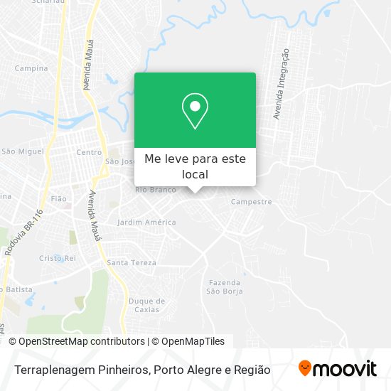 Terraplenagem Pinheiros mapa