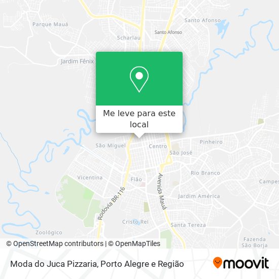 Moda do Juca Pizzaria mapa