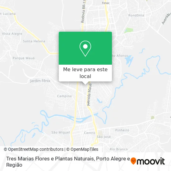 Tres Marias Flores e Plantas Naturais mapa
