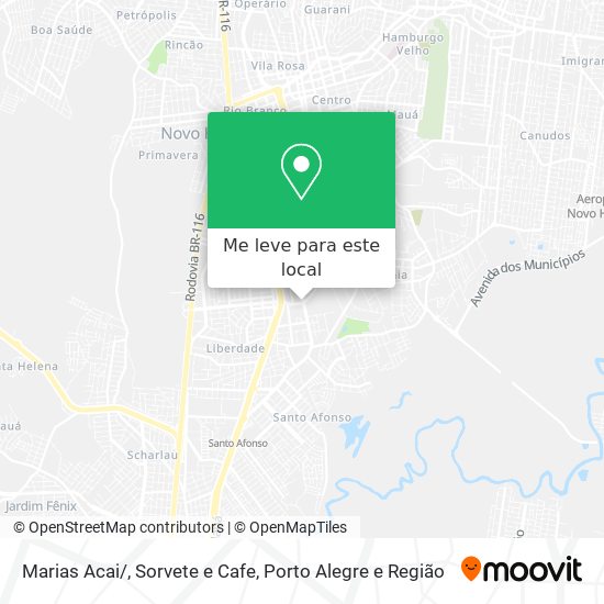 Marias Acai/, Sorvete e Cafe mapa