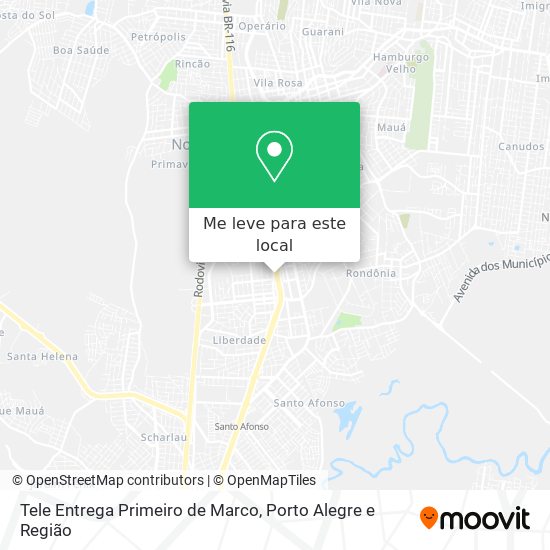 Tele Entrega Primeiro de Marco mapa