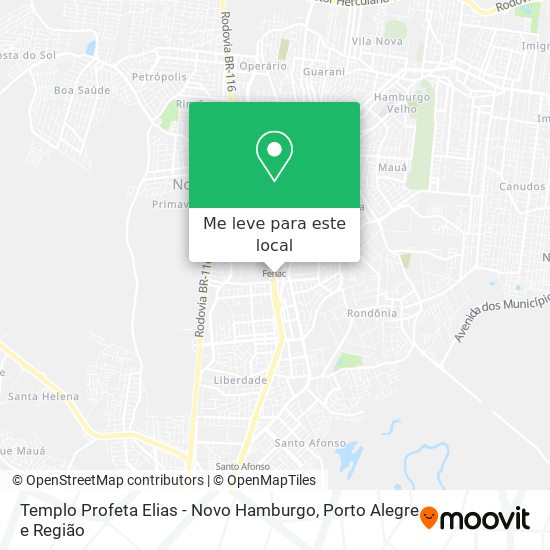 Templo Profeta Elias - Novo Hamburgo mapa