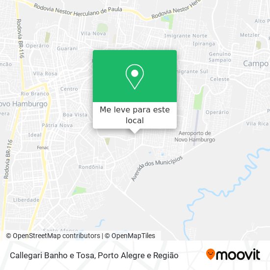 Callegari Banho e Tosa mapa