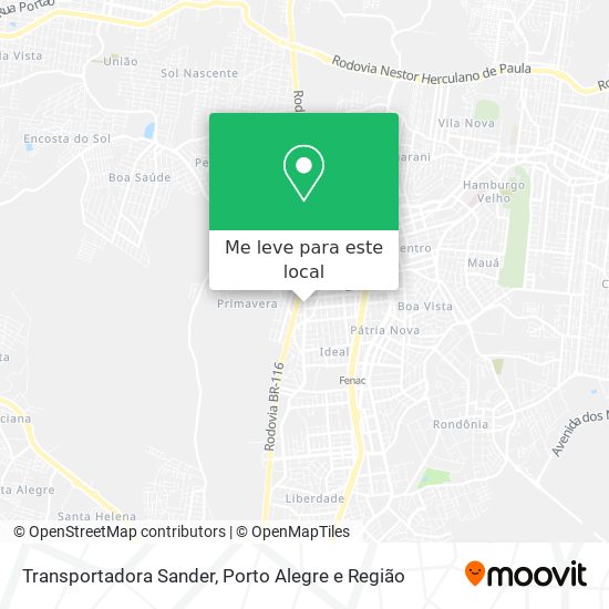 Transportadora Sander mapa