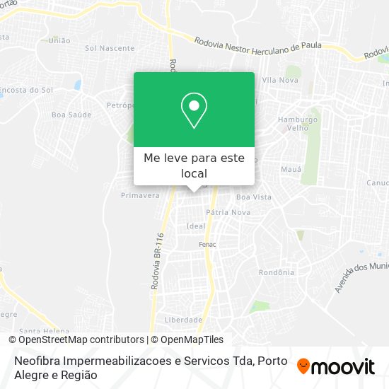 Neofibra Impermeabilizacoes e Servicos Tda mapa