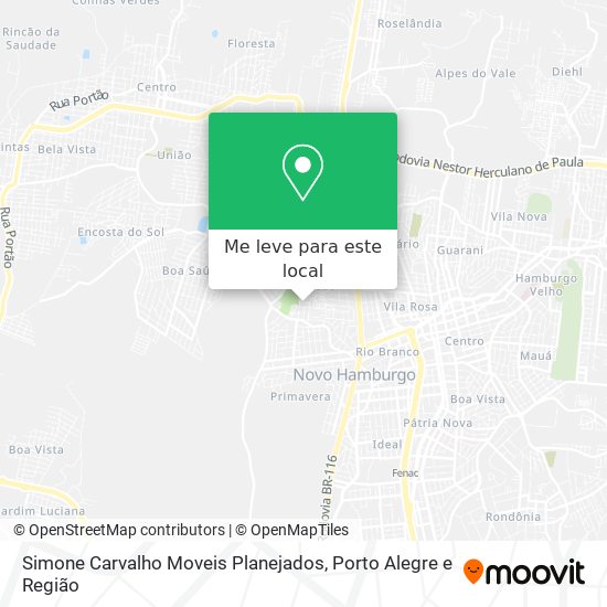 Simone Carvalho Moveis Planejados mapa