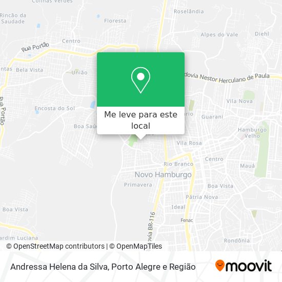 Andressa Helena da Silva mapa