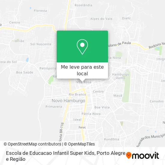Escola de Educacao Infantil Super Kids mapa