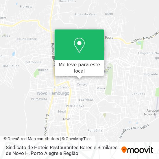 Sindicato de Hoteis Restaurantes Bares e Similares de Novo H mapa