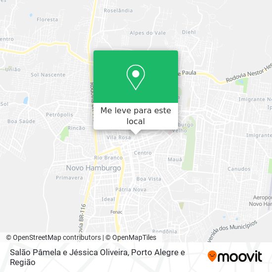 Salão Pâmela e Jéssica Oliveira mapa