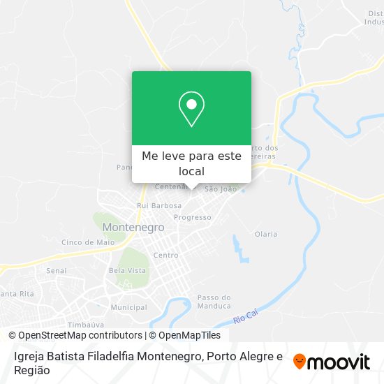 Igreja Batista Filadelfia Montenegro mapa