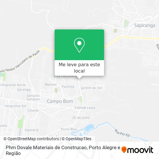 Phm Dovale Materiais de Construcao mapa