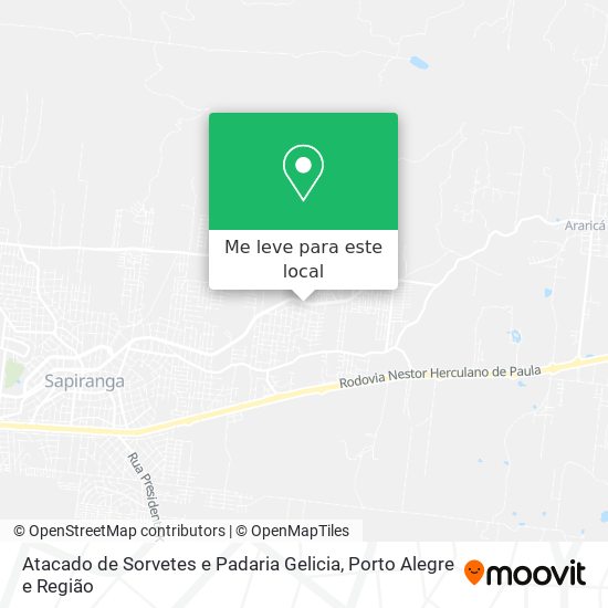 Atacado de Sorvetes e Padaria Gelicia mapa