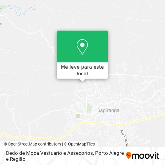 Dedo de Moca Vestuario e Assecorios mapa