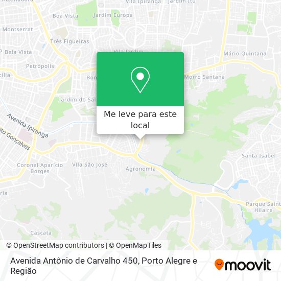 Avenida Antônio de Carvalho 450 mapa