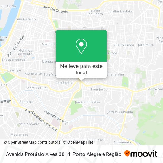 Avenida Protásio Alves 3814 mapa