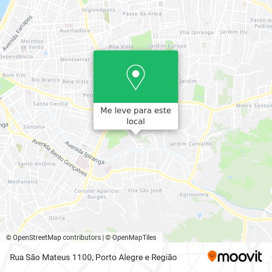 Rua São Mateus 1100 mapa