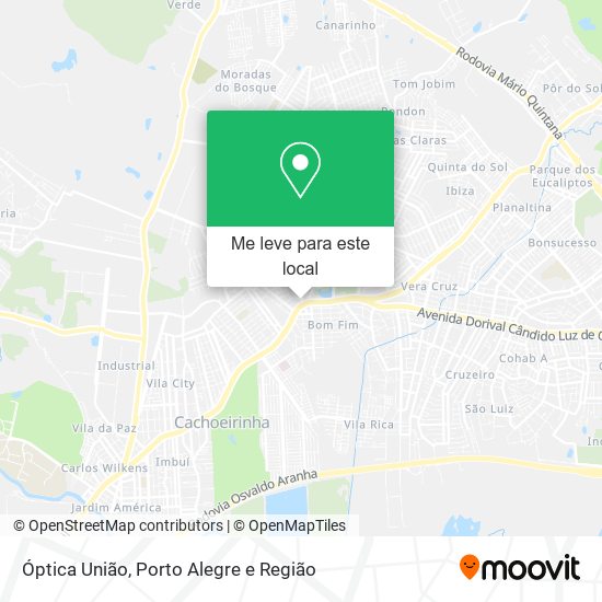 Óptica União mapa