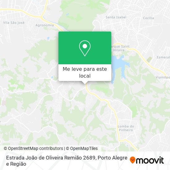 Estrada João de Oliveira Remião 2689 mapa