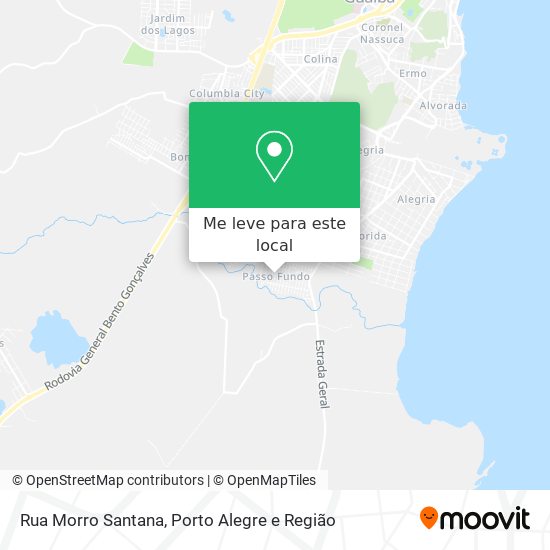 Rua Morro Santana mapa