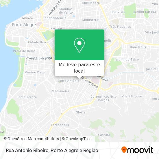 Rua Antônio Ribeiro mapa