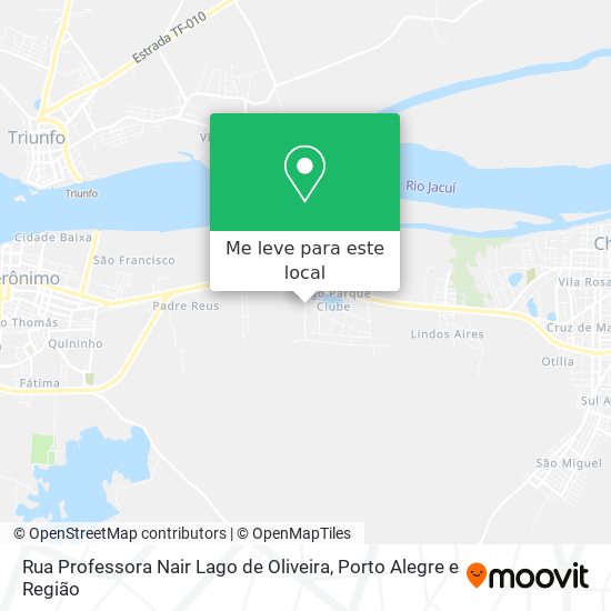 Rua Professora Nair Lago de Oliveira mapa