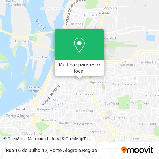 Rua 16 de Julho 42 mapa