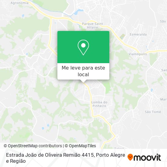 Estrada João de Oliveira Remião 4415 mapa