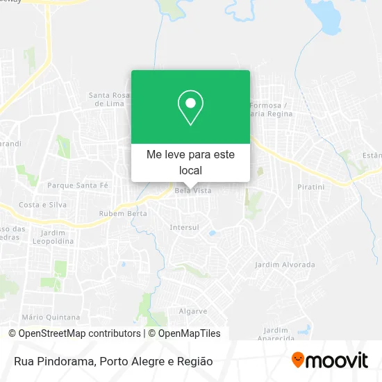 Rua Pindorama mapa