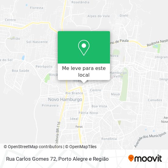 Rua Carlos Gomes 72 mapa