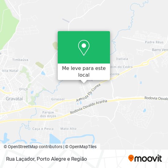 Rua Laçador mapa