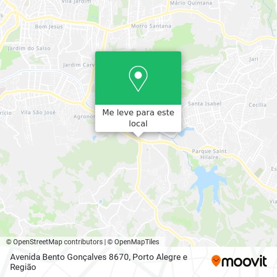 Avenida Bento Gonçalves 8670 mapa