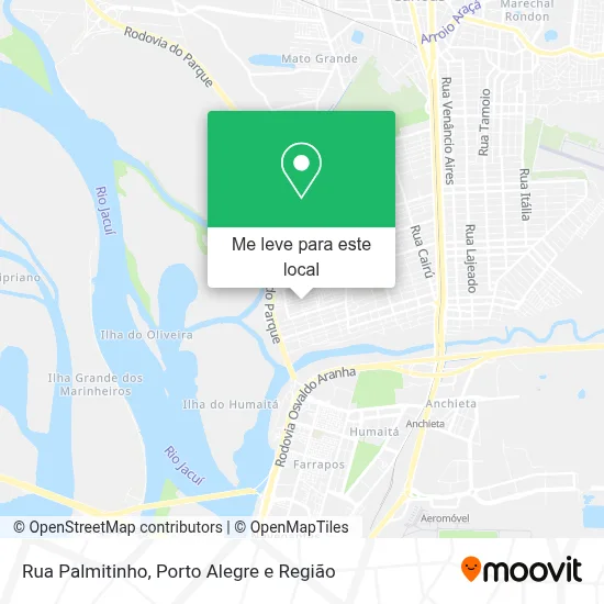 Rua Palmitinho mapa