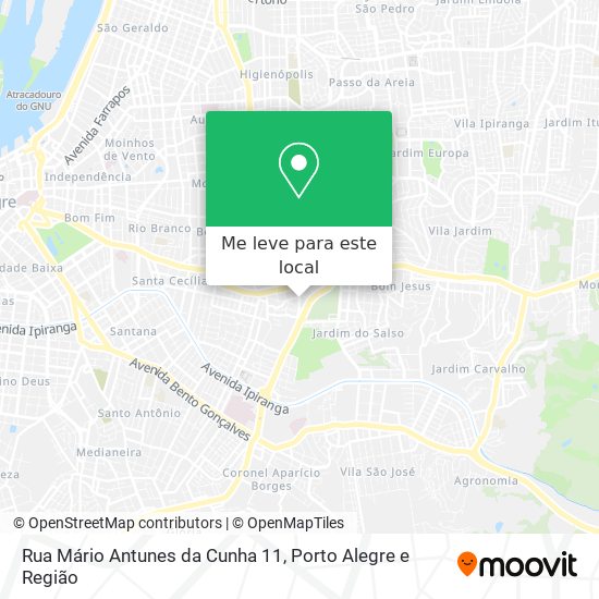 Rua Mário Antunes da Cunha 11 mapa