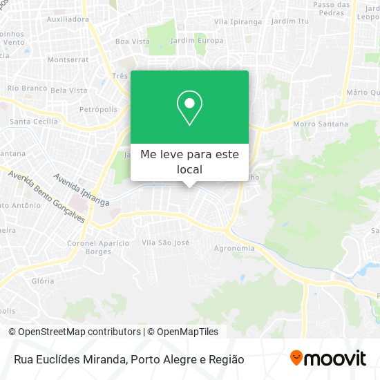 Rua Euclídes Miranda mapa