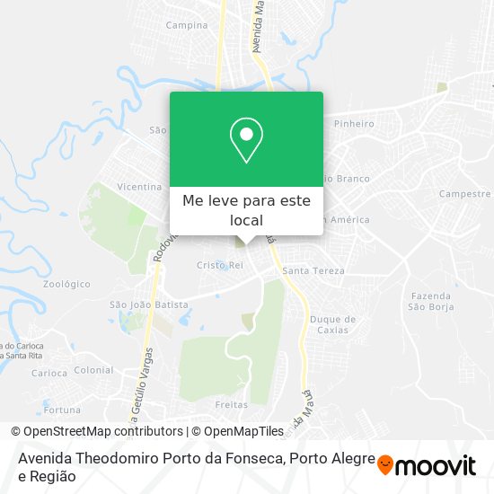 Avenida Theodomiro Porto da Fonseca mapa