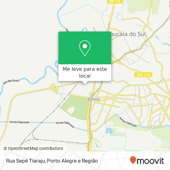 Rua Sepé Tiaraju mapa