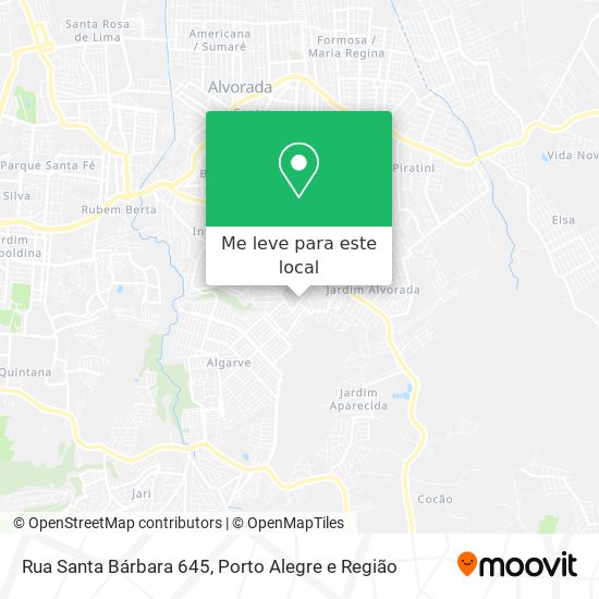 Rua Santa Bárbara 645 mapa