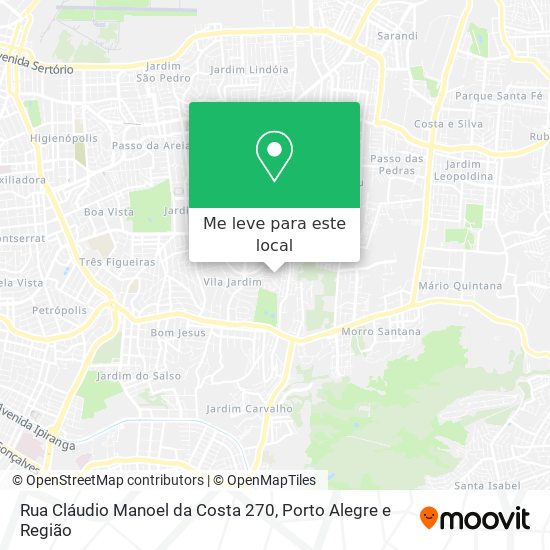 Rua Cláudio Manoel da Costa 270 mapa