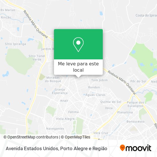Avenida Estados Unidos mapa