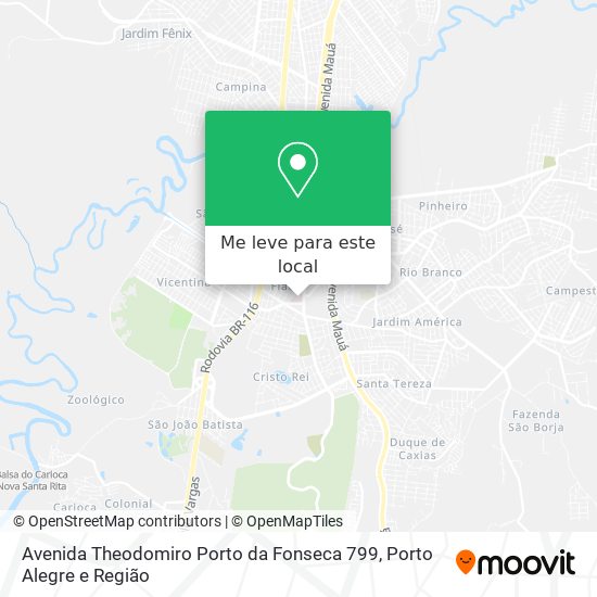 Avenida Theodomiro Porto da Fonseca 799 mapa